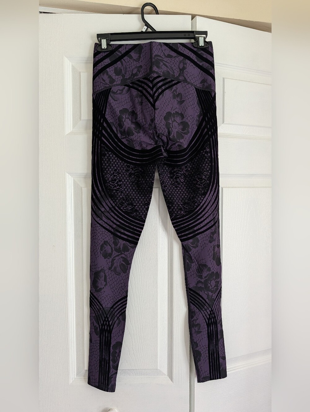 Savage X Fenty Purple and Black Patterned High-Waist Leggings